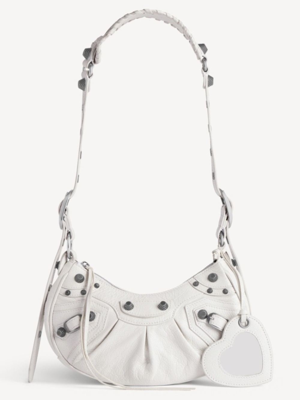 NWT Balenciaga Small Le Cagole Shoulder Bag XS - White Leather!!